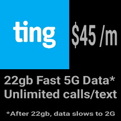 Ting mobile $45 /m 22gb Fast Data